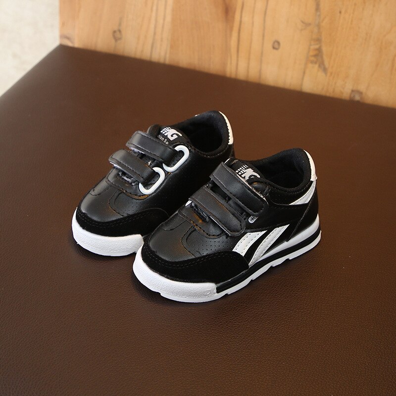 Peuter Kid Sneaker Antislip Buffer Shock Kinderen Casual Schoenen Baby Schoenen Kinderen Sport Schoenen Voor Jongens Meisjes baby Schoenen: Black / 25