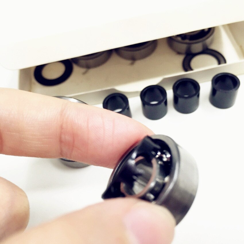 8pcs/box Famous Swiss Bearing 608rs with spacers and sticker for Longboard Double Rocker Fidget Spinners Roller sk8 Bearing 608