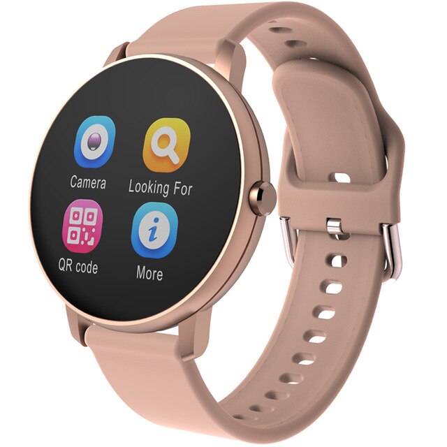 Smar twatch Full Touch Rotonda Donne di Pressione Sanguigna Orologio Smartwatch Donne Impermeabile Frequenza Cardiaca Tracker Orologio di Sport Della Vigilanza: P8 Gold