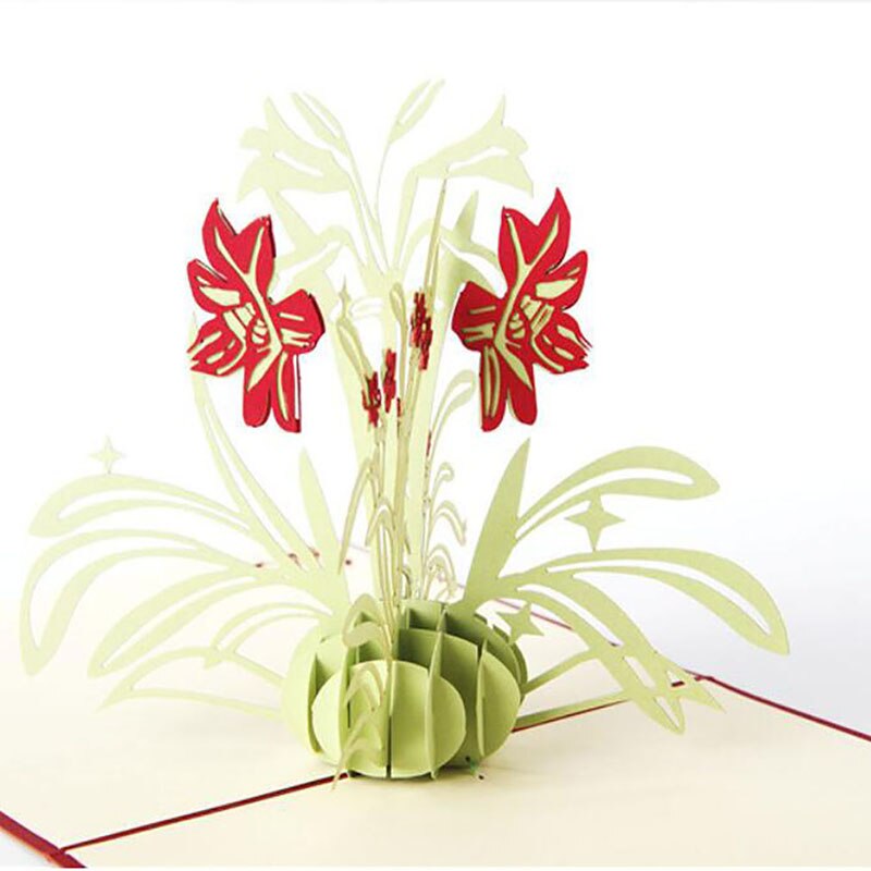 Invitaciones de boda, tarjeta de 3D, tarjeta de felicitación estereoscópica, boda, Acción de Gracias, flores de Navidad, decoraciones de cumpleaños de narcisos