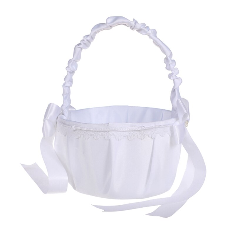 Suitable Wedding Flower Basket Flower Petal Basket Wedding Flower Basket Western Style Lace Wedding Supplies