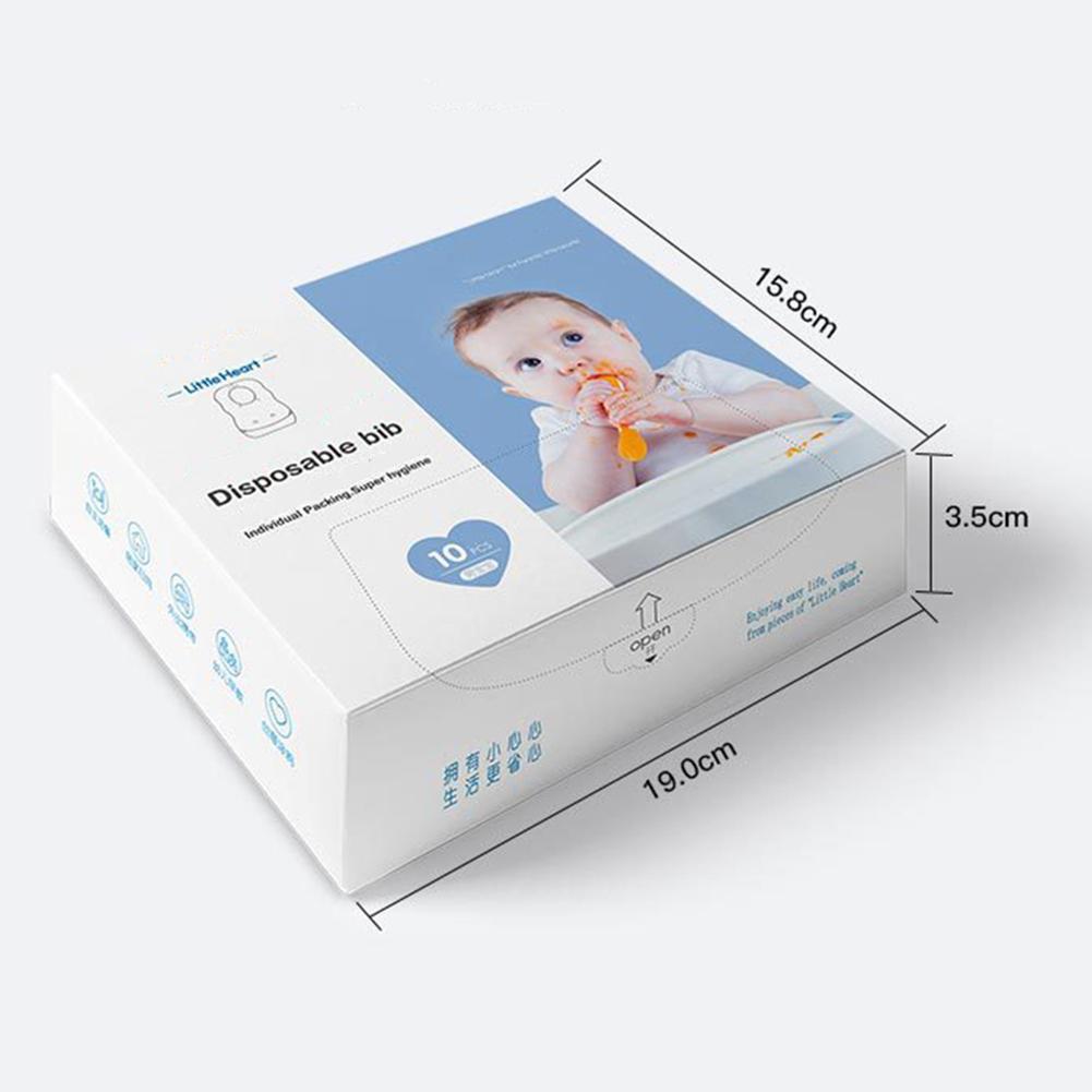 Waterproof Non-Woven Fabric Disposable Baby Toddler Bibs Feeding Saliva Apron Paper Bibs For little baby