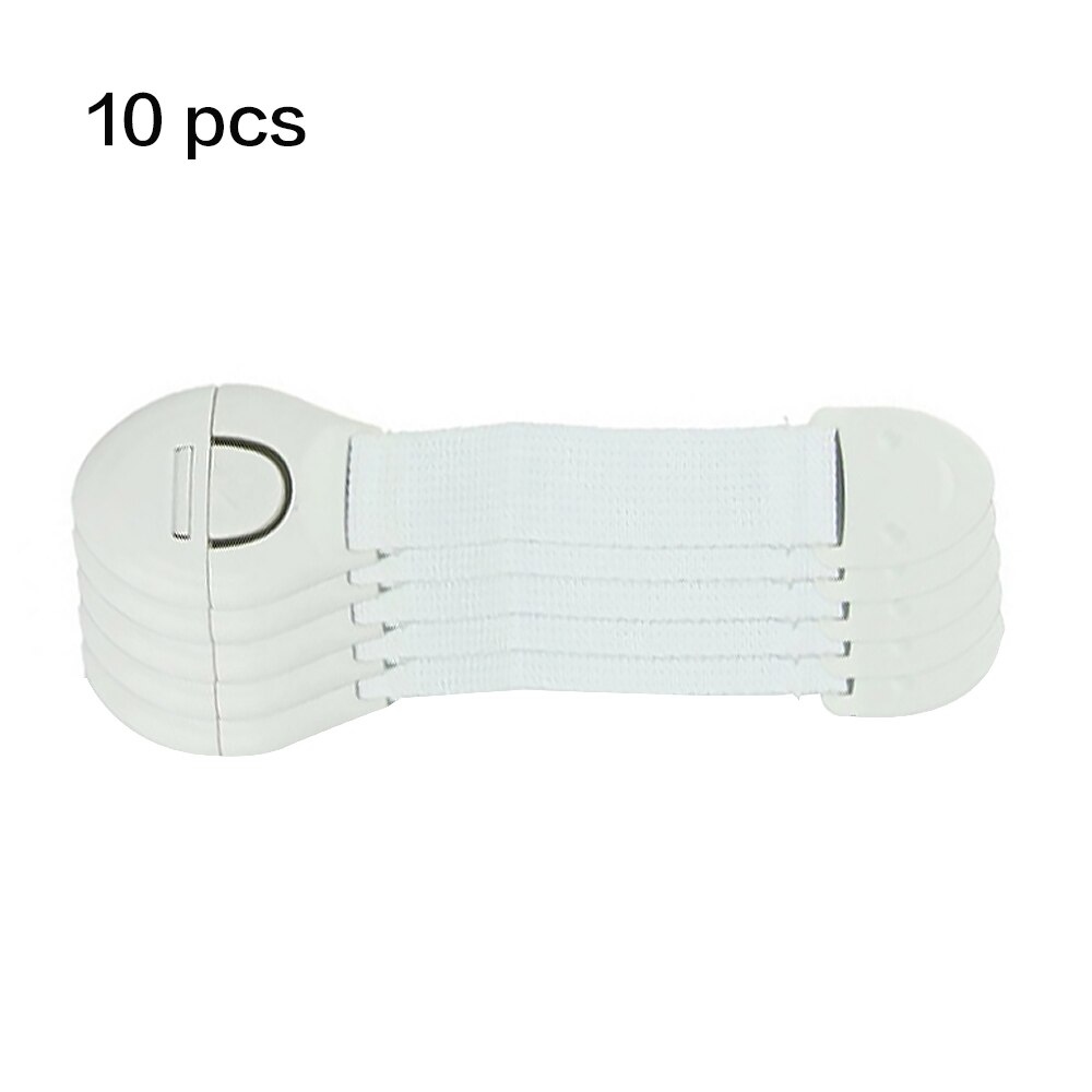 10Pcs Kids Cabinet Lock Child Safety Protection Cupboard Doors Lockers Baby Drawers Refrigerator Toilet Plastic Stripes Latches: PJ009-10