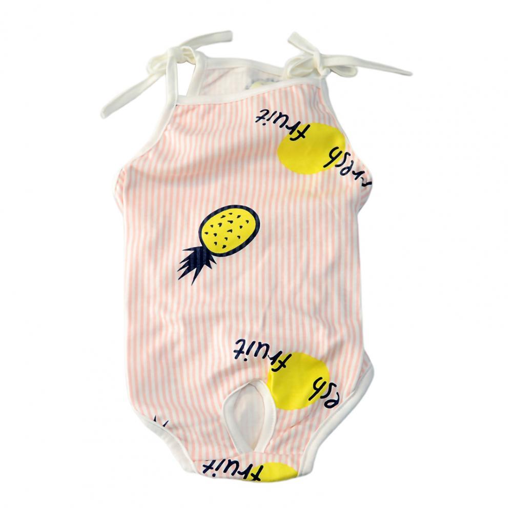 Pantalon court confortable pour animaux de compagnie, à utiliser en extérieur, couche-culotte élastique, sanitaire pour animaux de compagnie: White Pink / M