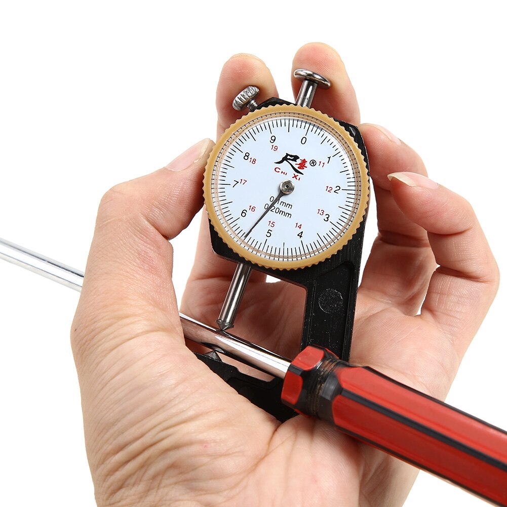 Tester Caliper Thickness Gauge Leather Paper Thickness Meter Tester 0-10mm/0-20mm 0.1mm Leather Paper Steel Meter