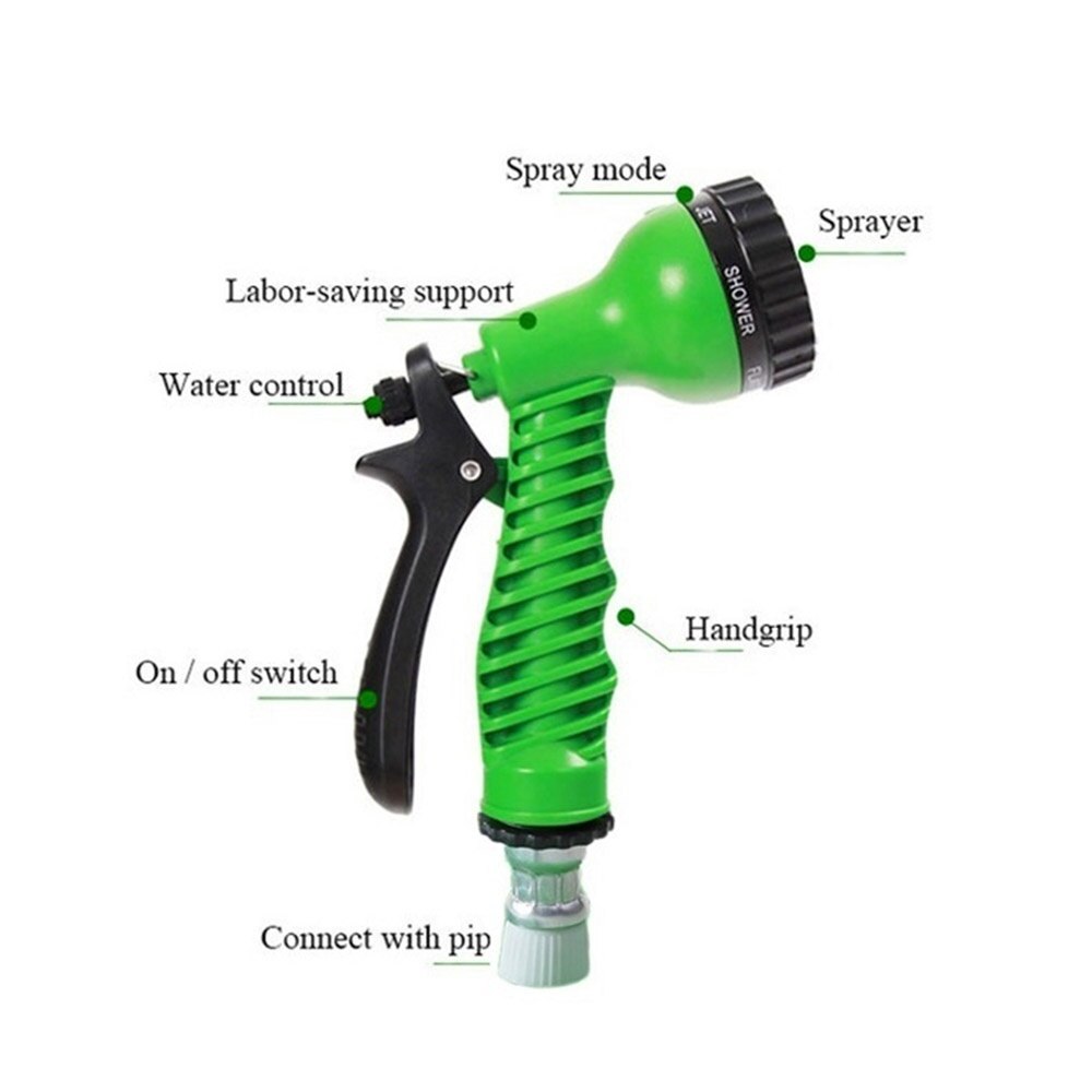 Autowasstraat sproeier tuinslang uitbreidbaar magische flexibele waterslang eu-slang plastic slangen buis met spuitpistool voor het bewateren