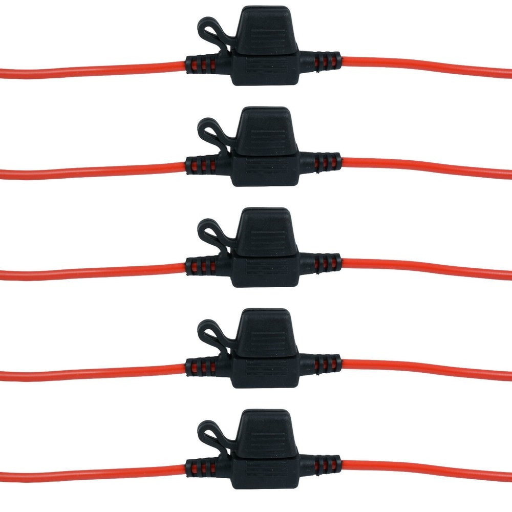 5 x porte-fusible en ligne Mini lame résistant aux éclaboussures pour voiture fusibles 12V 20A