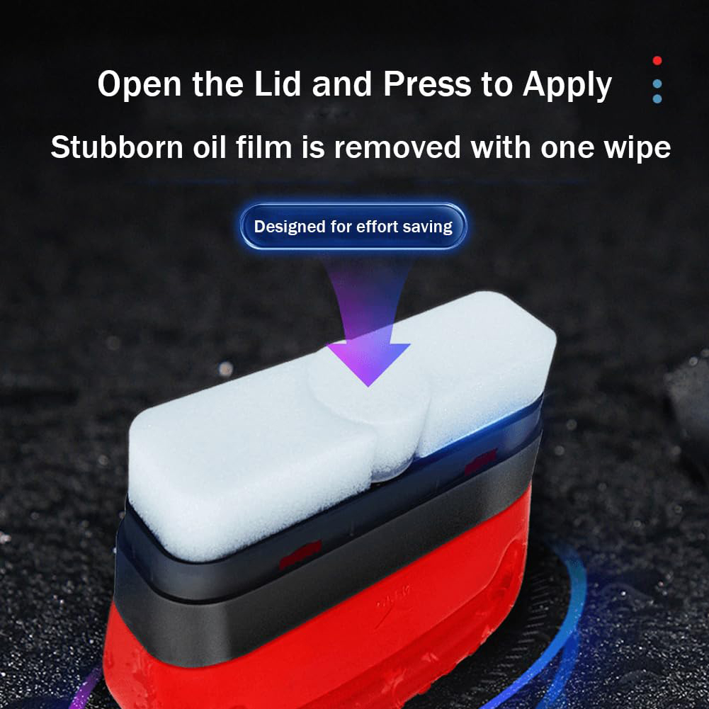 Removedor de filme de óleo de vidro do carro limpador de pára-brisa automático revestimento de vidro hidrofóbico janela filme de óleo escova de limpeza ferramenta de detalhamento automático