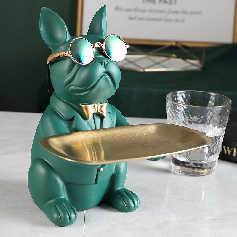 Einfache exquisit Hund bilden Ablage Für Schlüssel Schmuck Lagerung Tisch Heimat Ornamente Harz Handwerk UMARMUNG-Angebote
