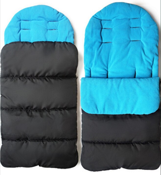 Baby Sleeping Bag Newborns Sleep Thermal Sack Cotton Kids Sleep Sack Stroller Sleeping Bag Cute Baby Thick Warm Sacks: Blue / 12M