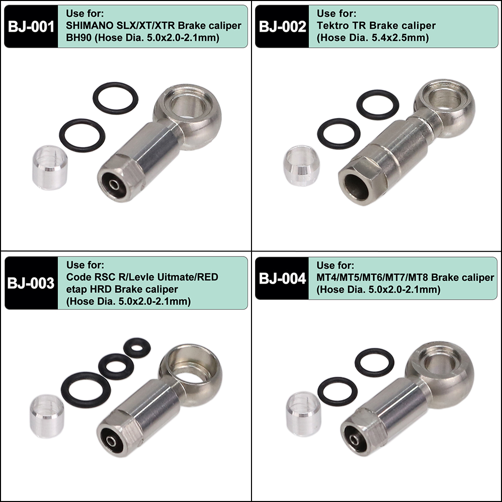 HEPPE Fahrrad hydraulische Bremse Banjo passend zu Edelstahl Schlauch passend zu Olive Verbinder für BH90 SLX/XT/XTR MT4/5/6/7/8 Bremse