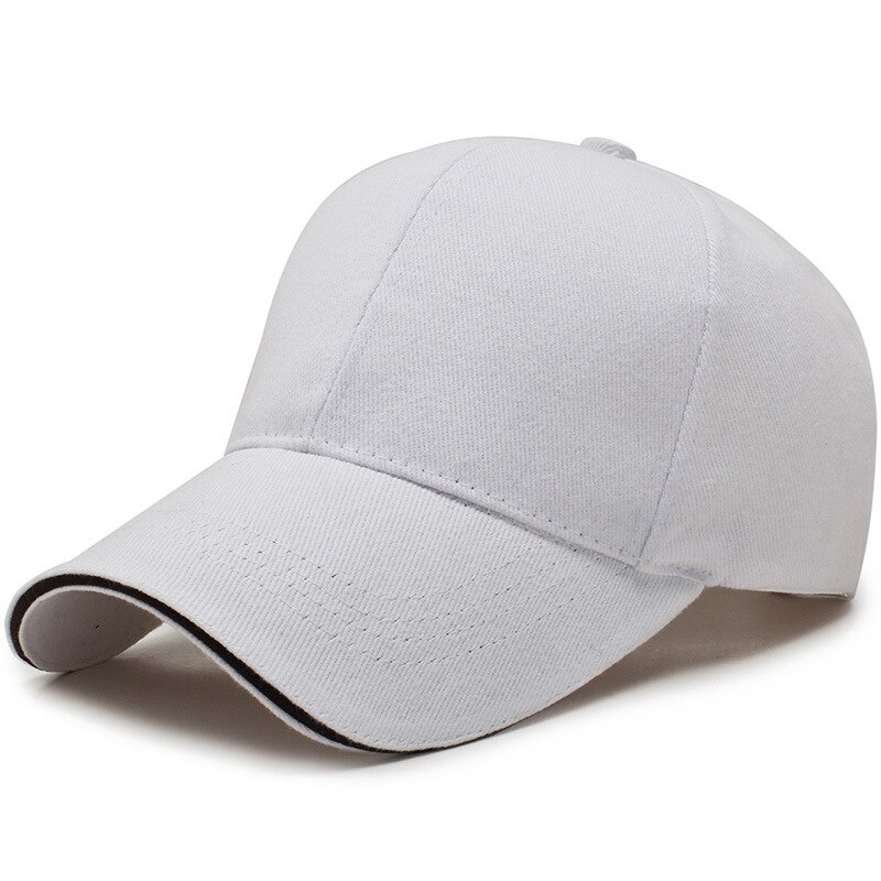 100%  puuvillaa yksivärinen miesten ulkobaseball-lippis rento naisten snapback-lippis vaellus aurinko isä rekkakuski colf hattu gorras: Valkoinen