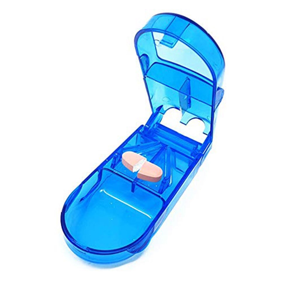 Pil Cutter Doos Draagbare Handig Drug Box Tablet Cutter Splitter Geneeskunde Pil Houder Pil Cutter Doos: 1