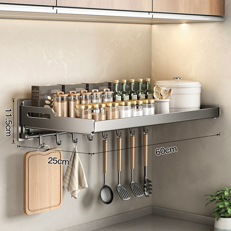 Wandmontage Keukengerei Organizer Home Kruidenrek Box Jar Schotel Droogrek Wandplanken Keuken Opslagbenodigdheden Accessoire: Lavendel