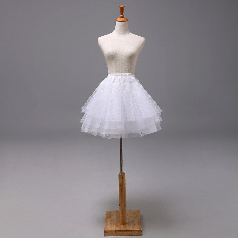 Braut Petticoat Krinoline Unterrock Hochzeit Kleid Band Lolita Petticoat Lange Phantasie Rutscht Weiß Petticoat Rockabilly tüll: 15 Knie Länge