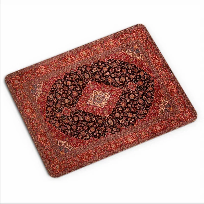 Persian Carpet Computer Laptop Mouse Pads Mysterious Decorative Desk Mats Washable Non-Slip Rubber Base with Precision Lock Edge