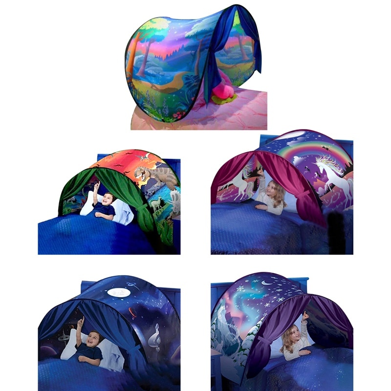 Romantique ciel étoilé rêve tente enfants rêve lit tentes pliable enfants fantaisie nuit dormir tente extérieure moustiquaire pour lit