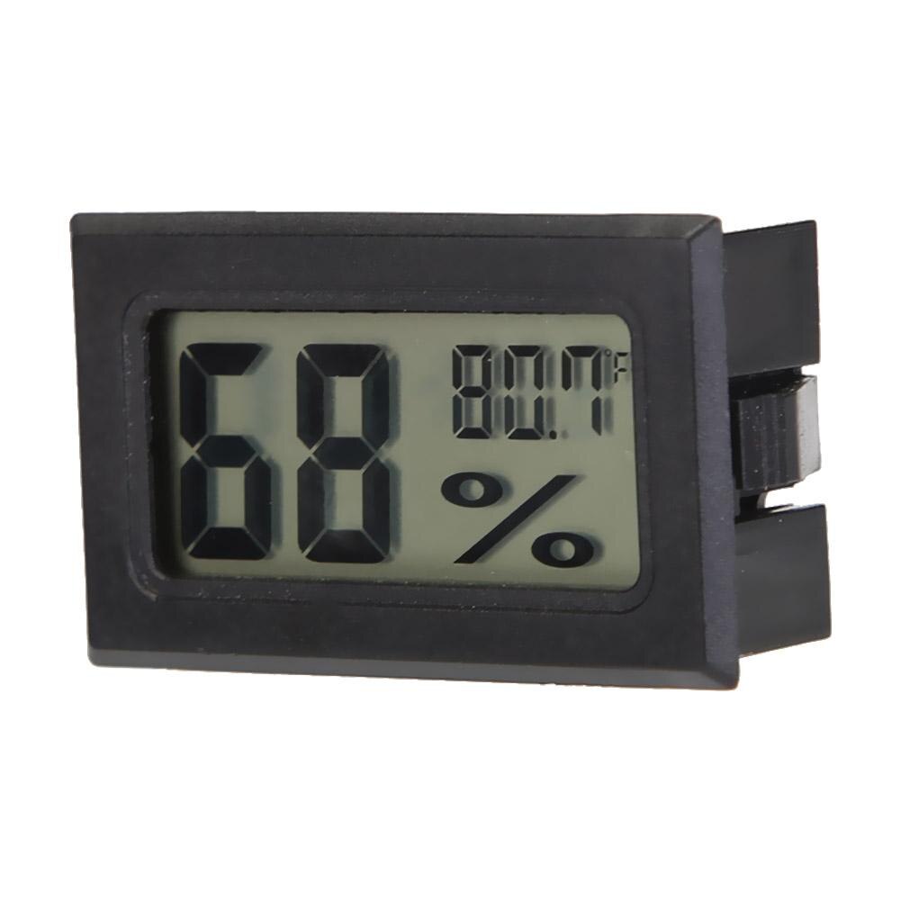 1Pc Mini Indoor Thermometer Digital LCD Temperature Sensor Humidity Meter Thermometer Hygrometer Gauge Fridge Thermometers: Black B