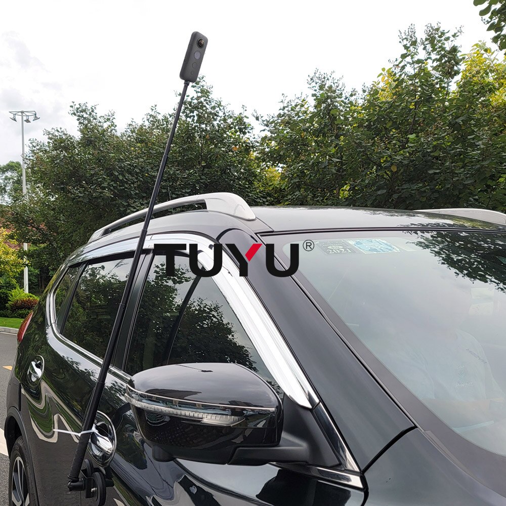 Support de ventouse de voiture à double tête de boule de 1 pouce, adapté à la perche à Selfie Invisible pour Insta360 One R X2 Gopro Max, accessoires