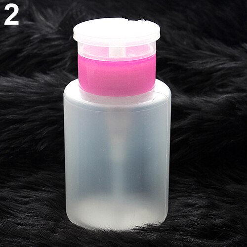 150ML NailArt Remover Polish Cleaner Pump Polish Dispenser Empty Bottle Refillable Bottles Liquid Press Pumping Dispenser Bottle: Pink