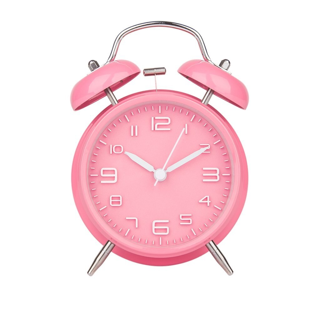 3" Twin Bell Alarm Clock with Stereoscopic Dial, Backlight, Battery Operated Loud Alarm Clock