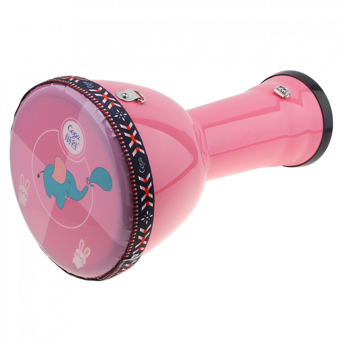 8 Inch Beautiful African Djembe Drum Colorful Cloth Art ABS Barrel PVC Skin Lightweight Children Hand Drum Musical Instrument