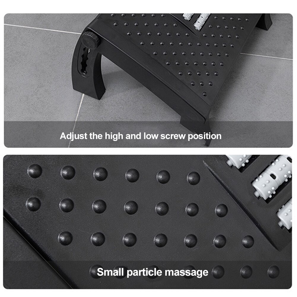 Home Tilting Footstool Non Slip Relieve Leg Office Durable Ergonomic Load Capacity Adjustable Footrest Massage Surface