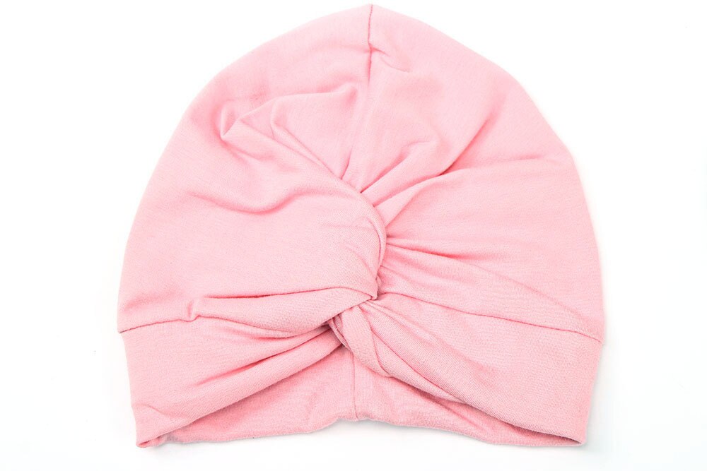 Indianmössa bomullssnusnäsdukar bebisflickor barn turban pannband hår pannband omlott tillbehör för barn huvudbonad huvudinpackning: Rosa