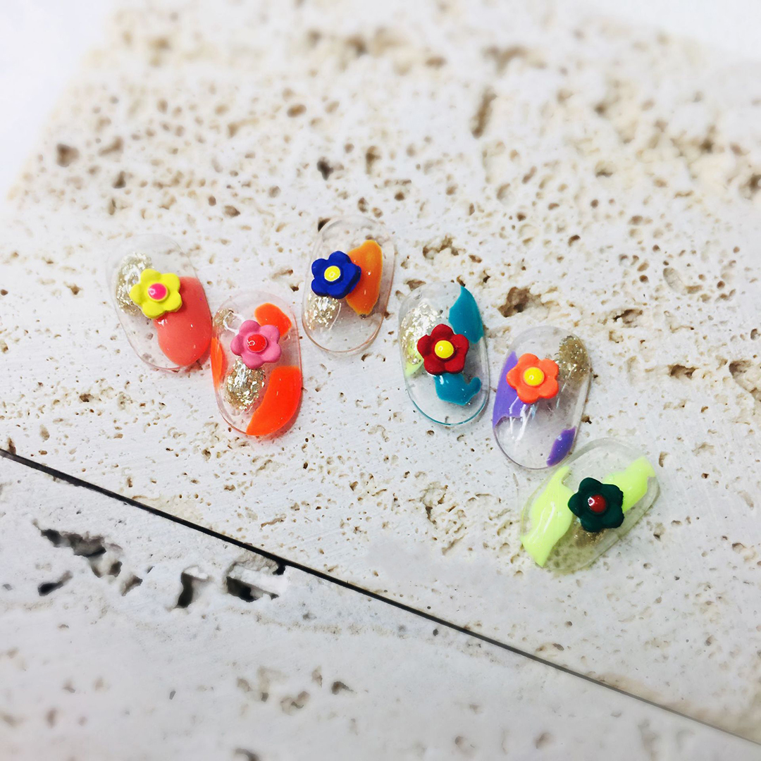 10Pcs Nail Bloem 3D Kawaii Nail Charms Kleurrijke Zonnebloem Diy Nail Art Plaksteen Onderdelen Decoraties Leuke Accessoires Manicure