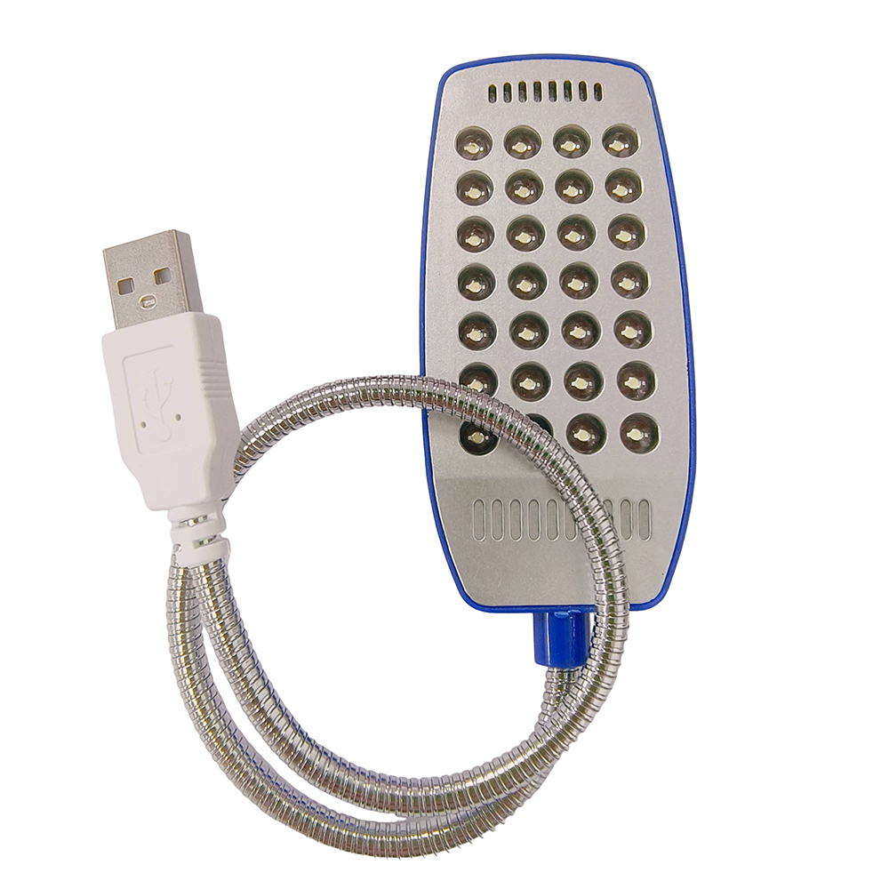 Lámpara de lectura ultrabrillante de 28 LED, luz LED portátil USB para libros, lámparas de mesa flexibles, lámpara de noche para ordenador PC: Rojo