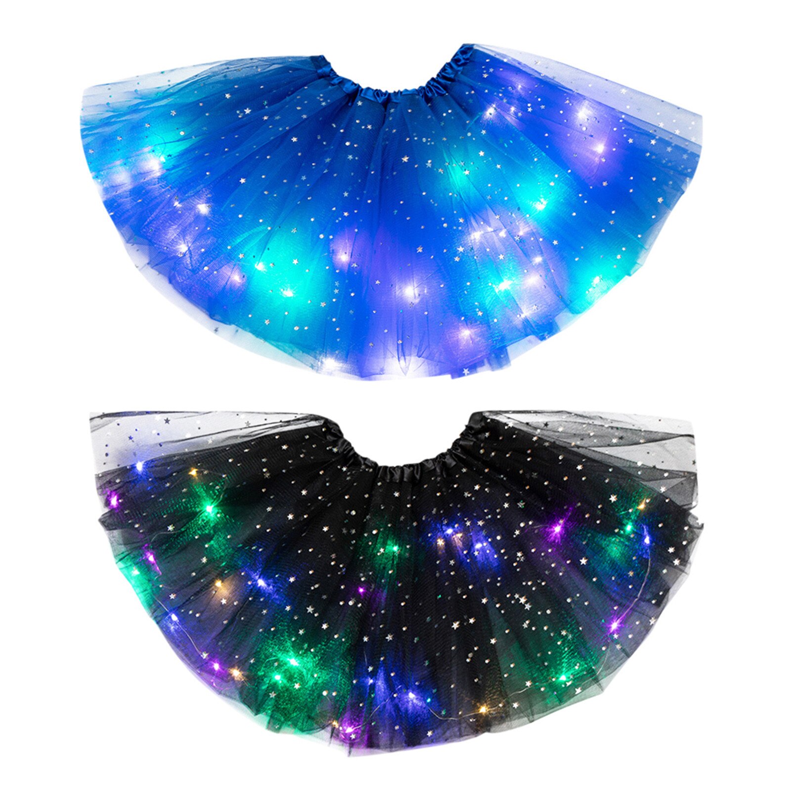 2 Stuks Zomer Jurk Kinderen Meisjes Baby Sequin Tutu Rok Led Light Up Pettiskirt Ballet Kleding Meisje Jurk Baby kleding Set #40