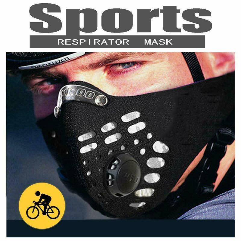 1 Pc Fietsen Маскa Gezicht Shield Mask Ademend Actieve Kool Maskers Filter Motorfiets Maskers