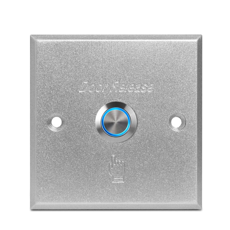 86*86Mm Aluminium Drukknop Exit Deur Release Voor Deurslot Toegangscontrole Poort Deur opener: button backlight