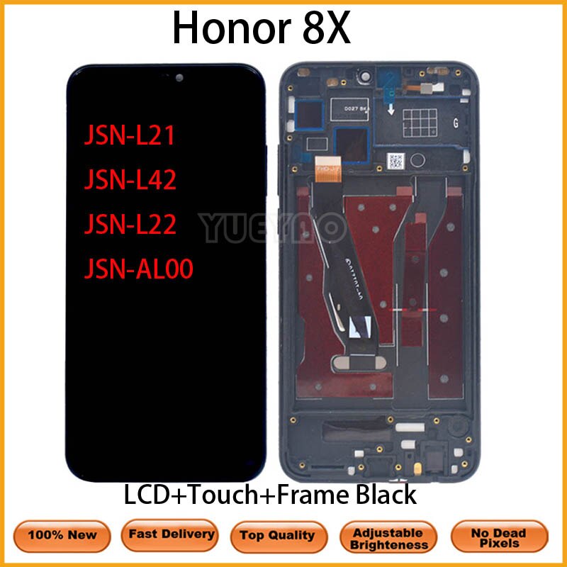 100% Original novo Para Huawei Honor 8X Display LCD + Digitador Touch Para Honra 8X LCD JSN-L21 JSN-L42 JSN-AL00 JSN-L22 display LCD