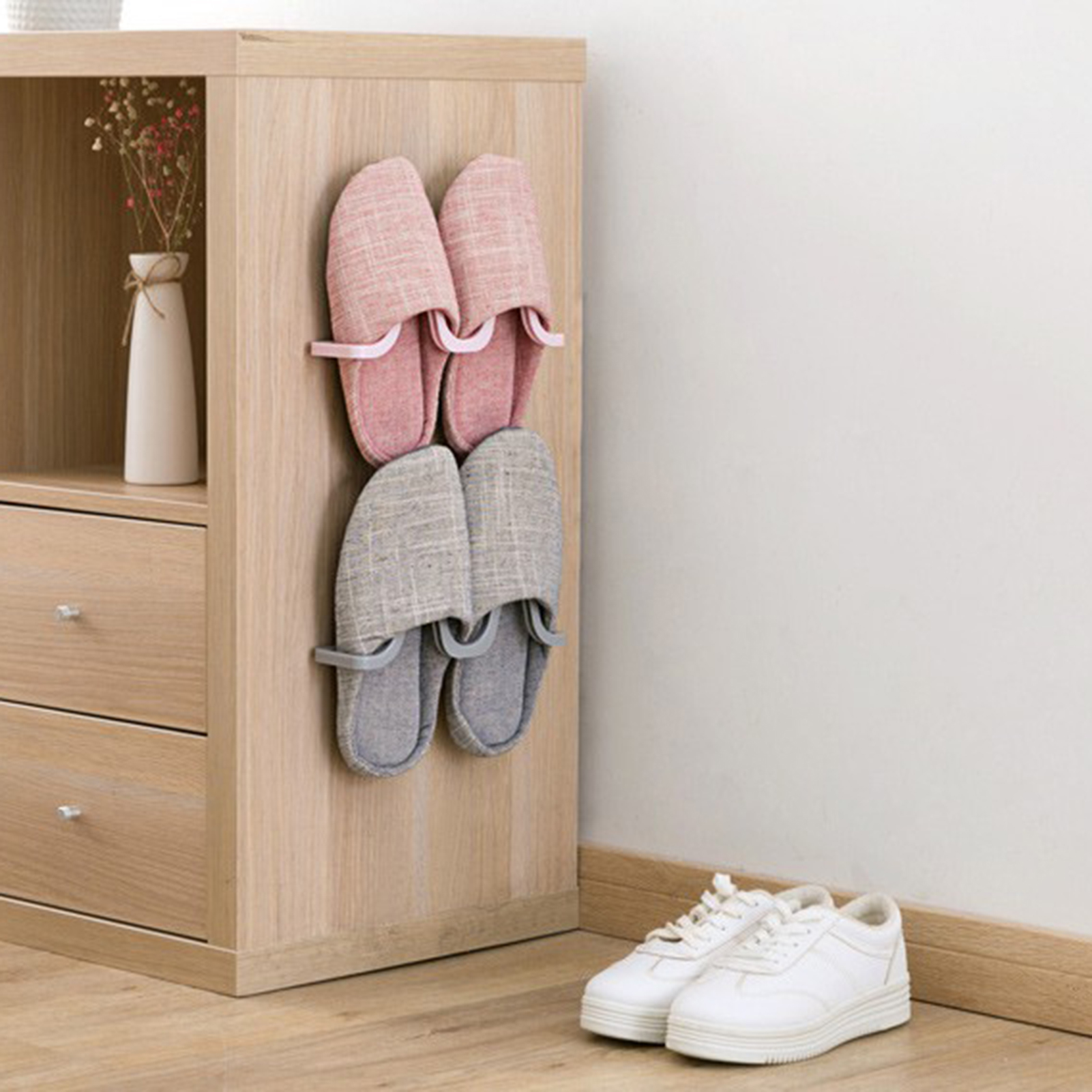 Wandmontage Schoenenrek Slippers Hanger Zelfklevende Slippers Plank Thuis Schoen Houder Opslag Haak Plastic Organizer Voor Badkamer