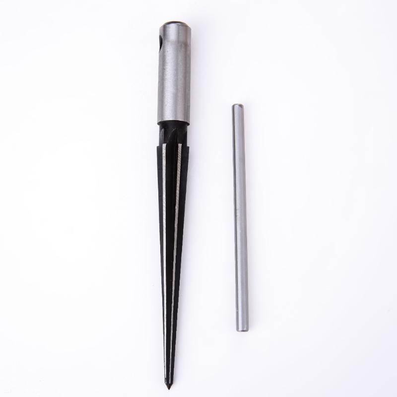 3mm to 13mm Bridge Pin Hole Hand Held Reamer T Handle Tapered 6 Fluted Chamfer Reaming Woodworker Cutting Tool 45 # Steel