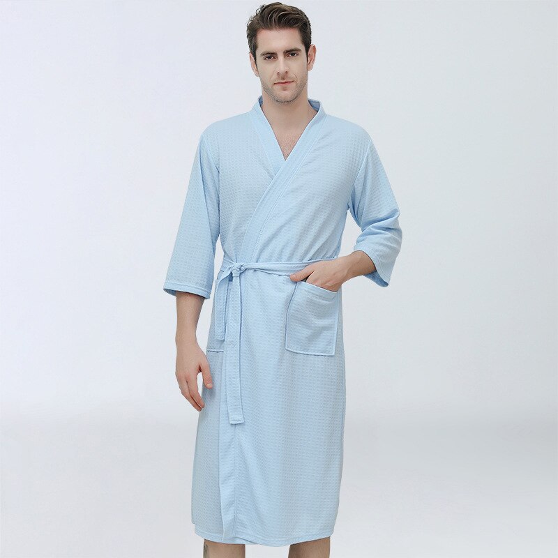 Mannen Nachtkleding Mannen Nightgowns Kimono Robe Katoenen Badjassen Homewear Pijama Lange Mouwen Robe Peignoir Homme