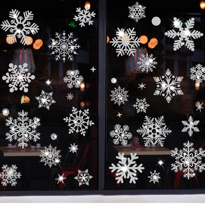 Snefnug elektrostatisk klistermærke vindue børneværelse jul klistermærker hjem mærkat dekoration år tapet udstillingsvindue indretning
