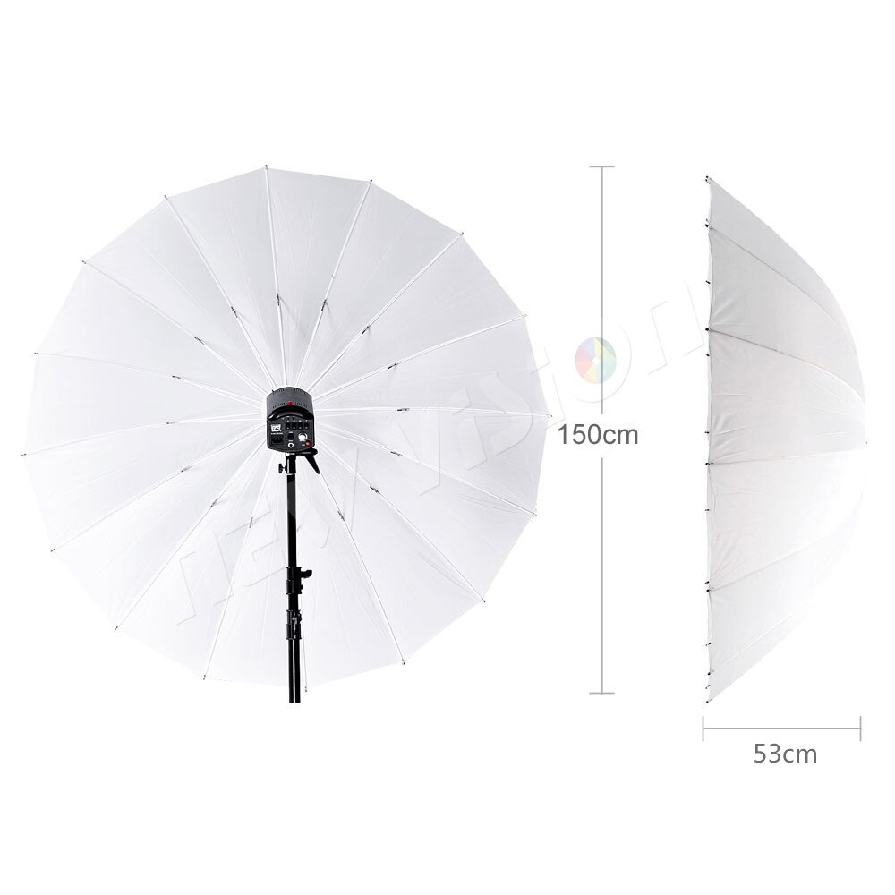 Godox-paraguas para estudio fotográfico, 60 ", 150cm, 16 costillas, luz suave blanca, paraguas de iluminación