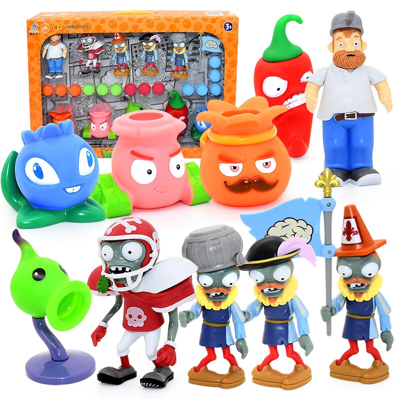 Role Plants Pea shooting Zombie 2 Toys Full Set for Boys Ejection Anime Children&#39;s Dolls Action Figure Model Toy No Box