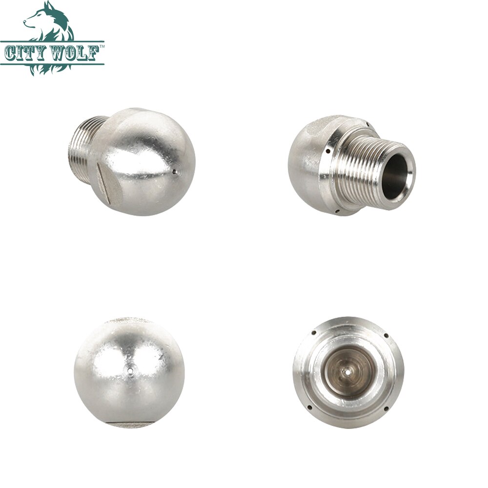 Pipe cleaning nozzle drain cleaner accessory M22 staninless steel nozzle high pressure washer spare parts city wolf