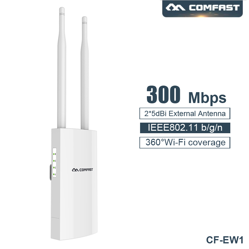 Répéteur Wifi AP sans fil extérieur haute puissance 2.4G 300 Mbps routeur Wifi sans fil routeur sans fil couvre COMFAST EW71