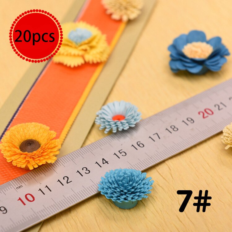 20 striber blomster quilling papirstrimler farverige origami diy papir hånd håndværk diy scrapbøger håndlavet dekoration: 07