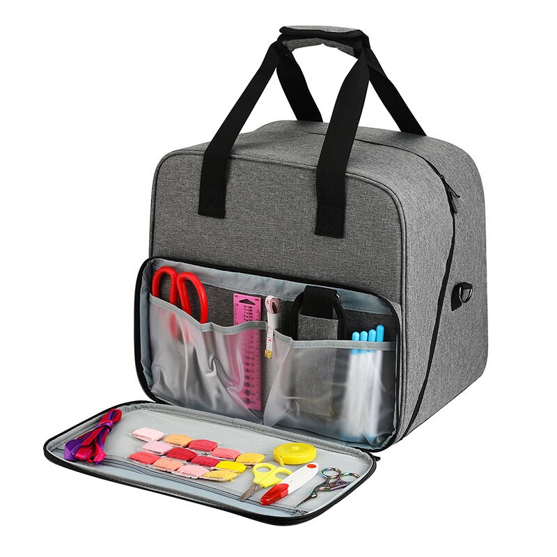 Knitting Bag Sewing Machine Craft Needlework Accessories Storage Container Large Capacity Classic Backpack Dust-Proof Sewing Box