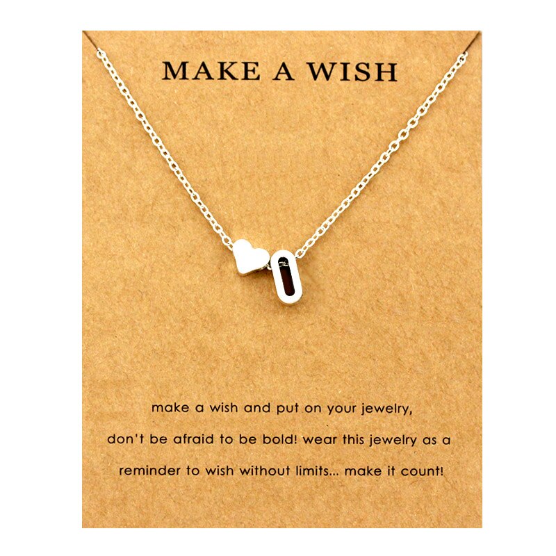 Initial 26 Letter Necklace Heart Necklaces Women Girl's Jewelry Friendship Christmas Birthday: ROSE GOLD COLOR