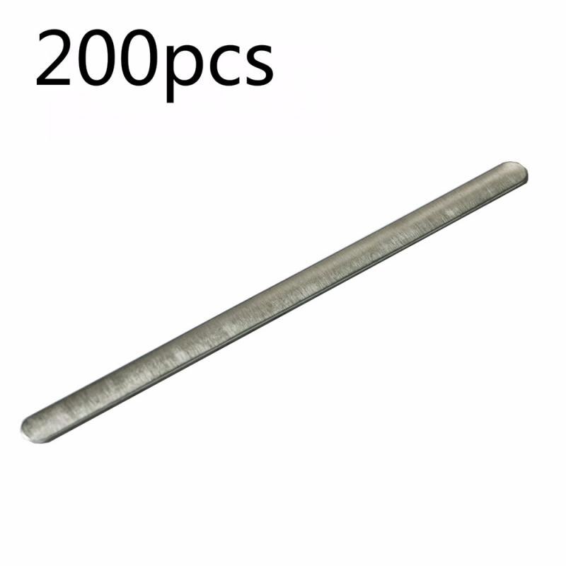 100/200/500 sztuk płaskie aluminiowe druty metalowe nos bardzo rozebrać się maska zrobienie akcesoria DIY z klejem powrót rzemiosło 85x5x0.5mm: 200szt