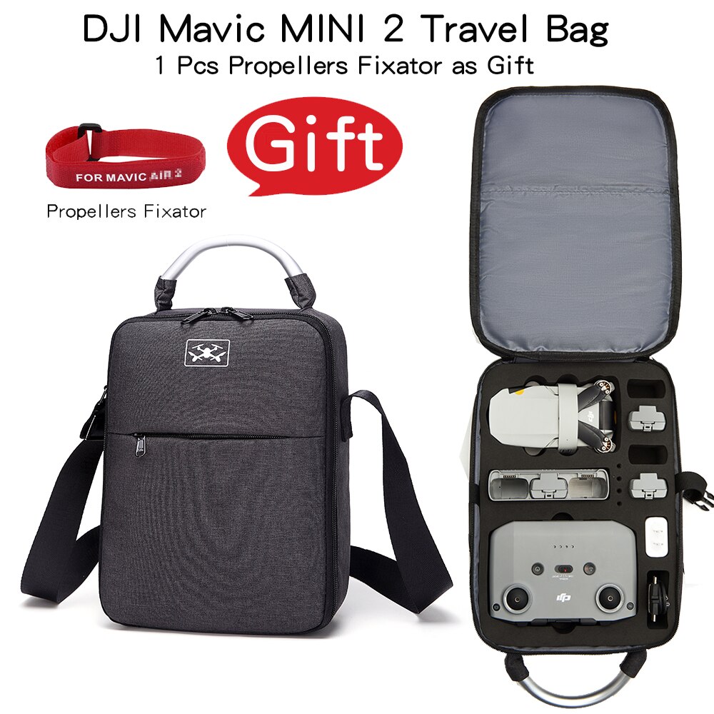 DJI Mini 2 Drone Bag Travel Carring Case borsa a tracolla portatile custodia da trasporto portatile per DJI Mini 2 accessori: Black