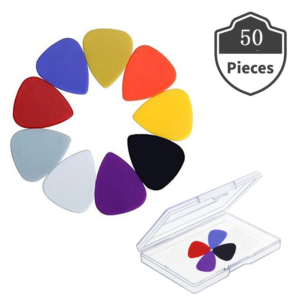 50 Stks/set Celluloid Gitaar Plectrum 20*0.46Mm 20*0.71Mm 10*0.96Mm Dikte Gitaar accessoires Met Doos Abs Plectrums: ABS Pick
