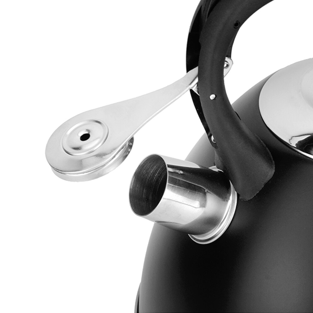 Bouilloire à sifflage en acier inoxydable 3,0l | Poêle en acier inoxydable, bouilloire à sifflage noire, bouilloire à sifflage pour le Camping, outils de cuisine pour la maison