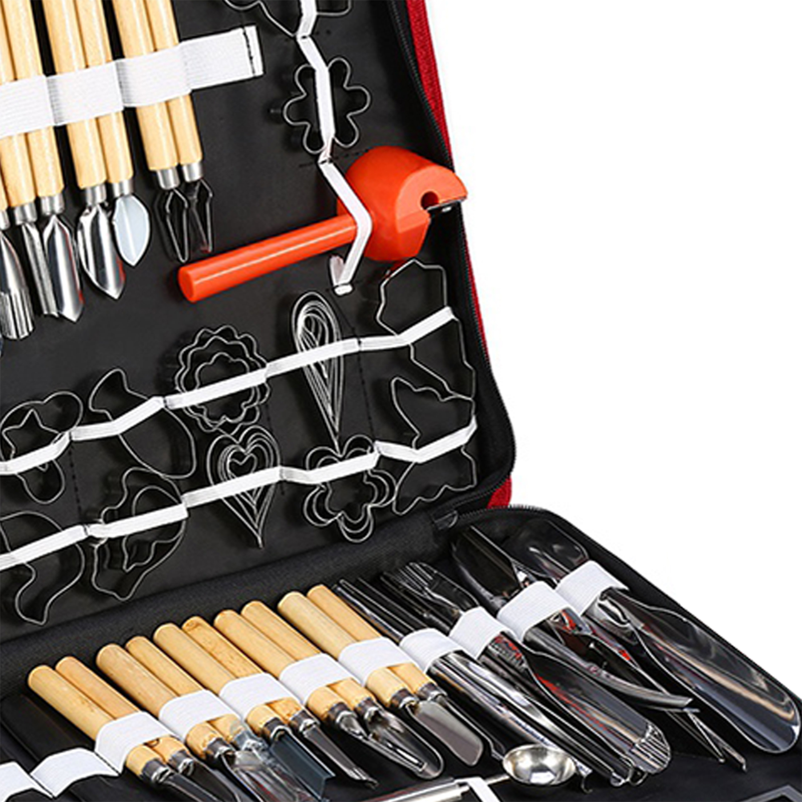 80 -piece food carving peeling tool set, stainless chrome steel garnishing cutting tool for fruits and vegetables